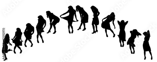 Vector silhouette of a woman.