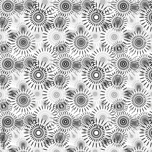 Black and white seamless abstract pattern
