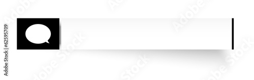 The rectangle label with speech bubble icon