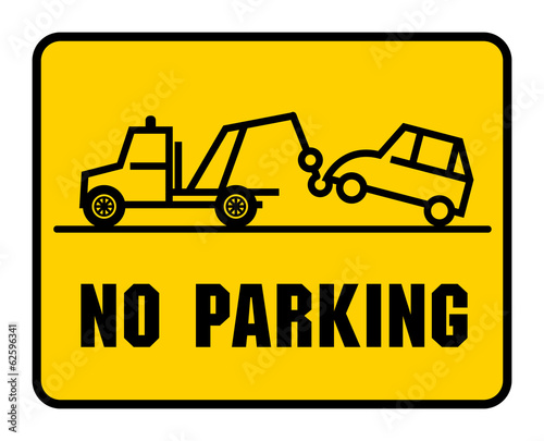Traffic sign - no parking, vector