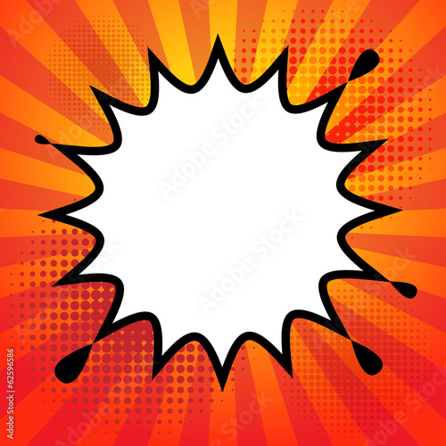 Comic book explosion abstract, vector illustration
