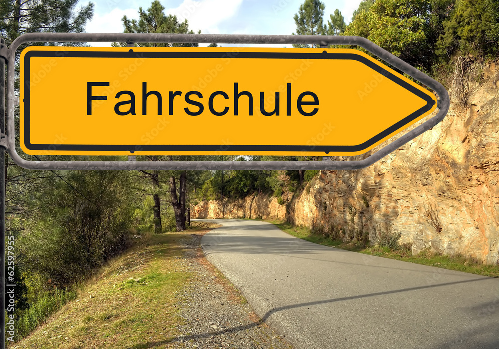 Strassenschild 15 - Fahrschule