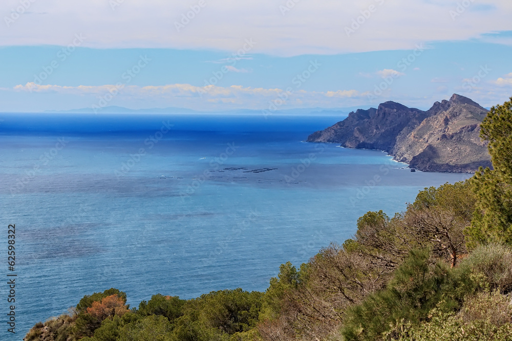 coastal landscape with blue sea and beautiful cliffs coastal landscape with blue sea and beautiful cliffs