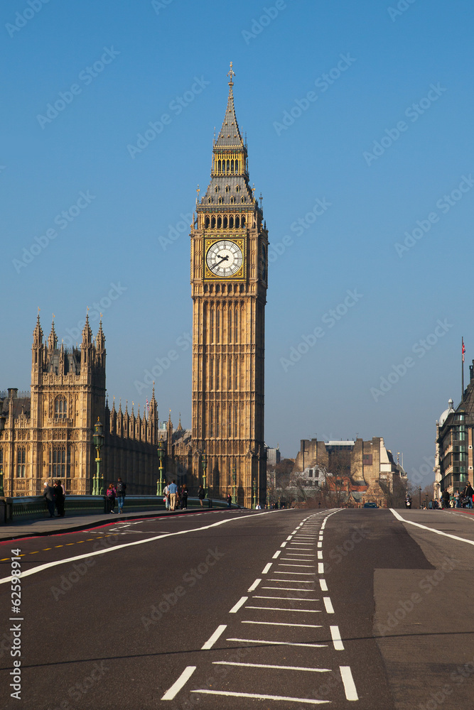 Westminster bridge in London, United Kingdom.