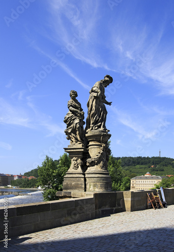 Statue of St. Ivo. Charles Bridge in Prague.