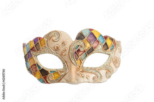 Carnival mask isolated on white background