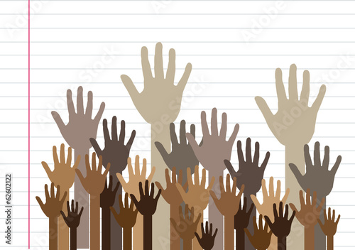 colorful silhouette hands background design