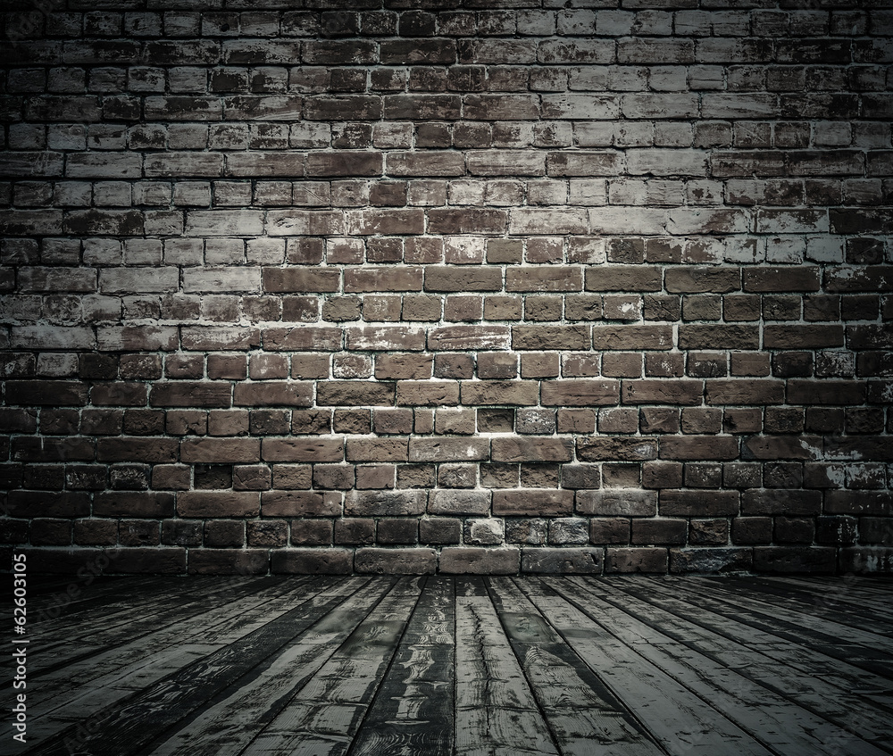 old room with brick wall