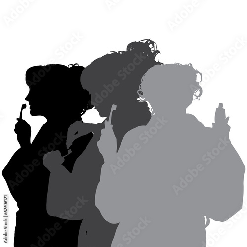 Wallpaper Mural Vector silhouette of people. Torontodigital.ca