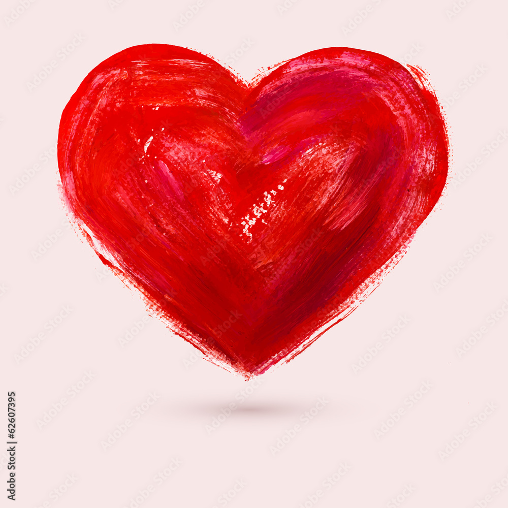 Obraz Akwarela serca, ilustracji wektorowych