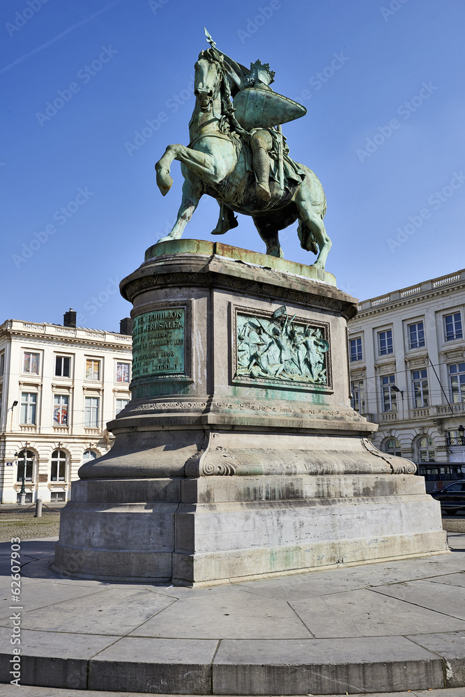 Obraz premium BRUSSELS, BELGIUM-MARCH 14: Godefroid Van Bouillon king of Jesu
