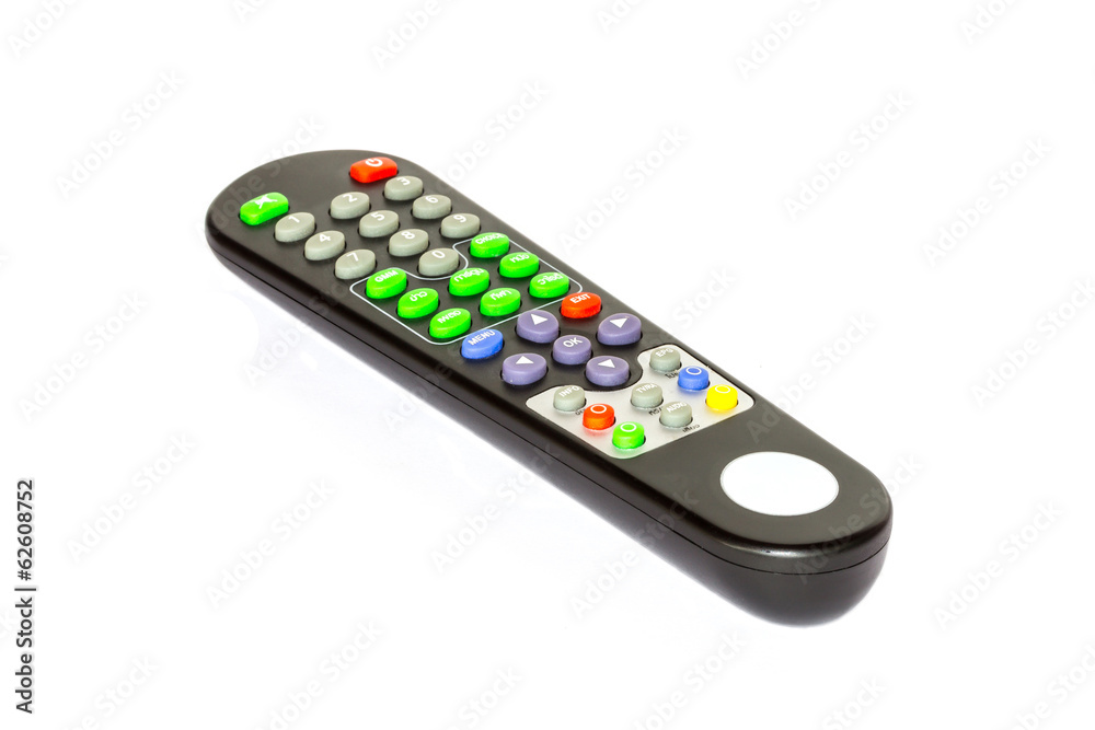 black remote control and white background black remote control and white background