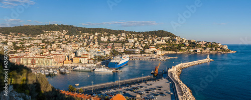 Port Lympia as seen from Colline du chateau - Nice - France