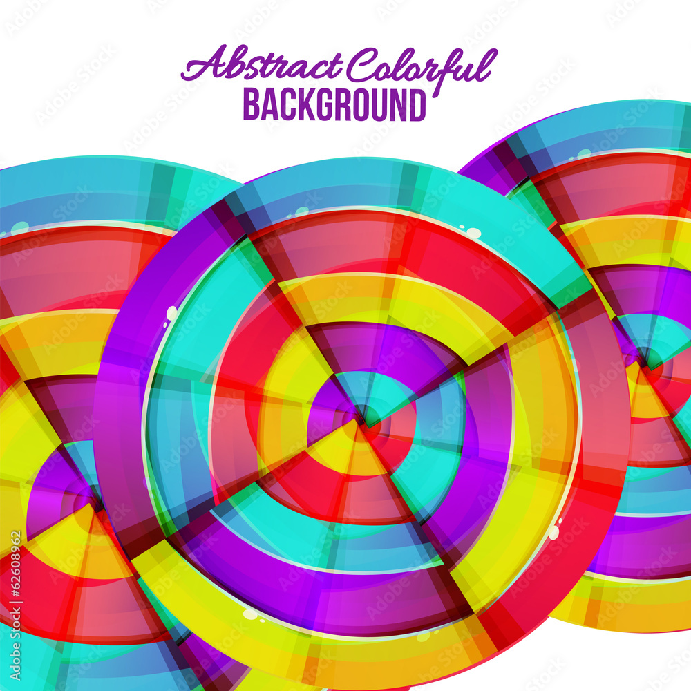 Fototapeta premium Abstract colorful rainbow curve background design. Vector