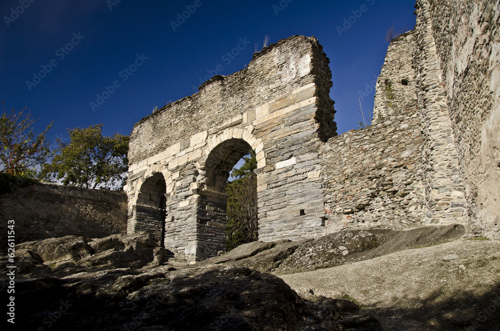Roman aqueduct in the city of Susa