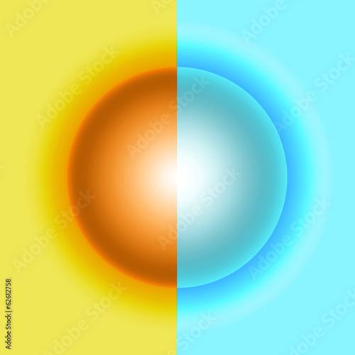Hot and cold temperature symbol