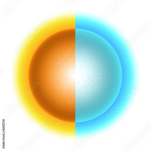 Hot and cold temperature symbol