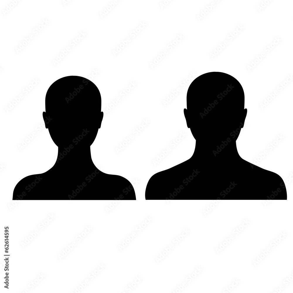 © sorokina - male and female silhouette on a white background © sorokina - male and female silhouette on a white background