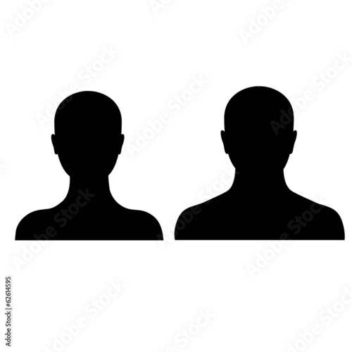 male and female silhouette on a white background
