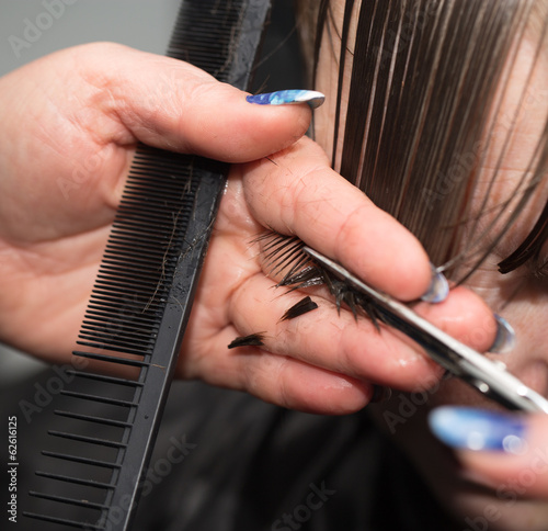 haircut at the beauty salon