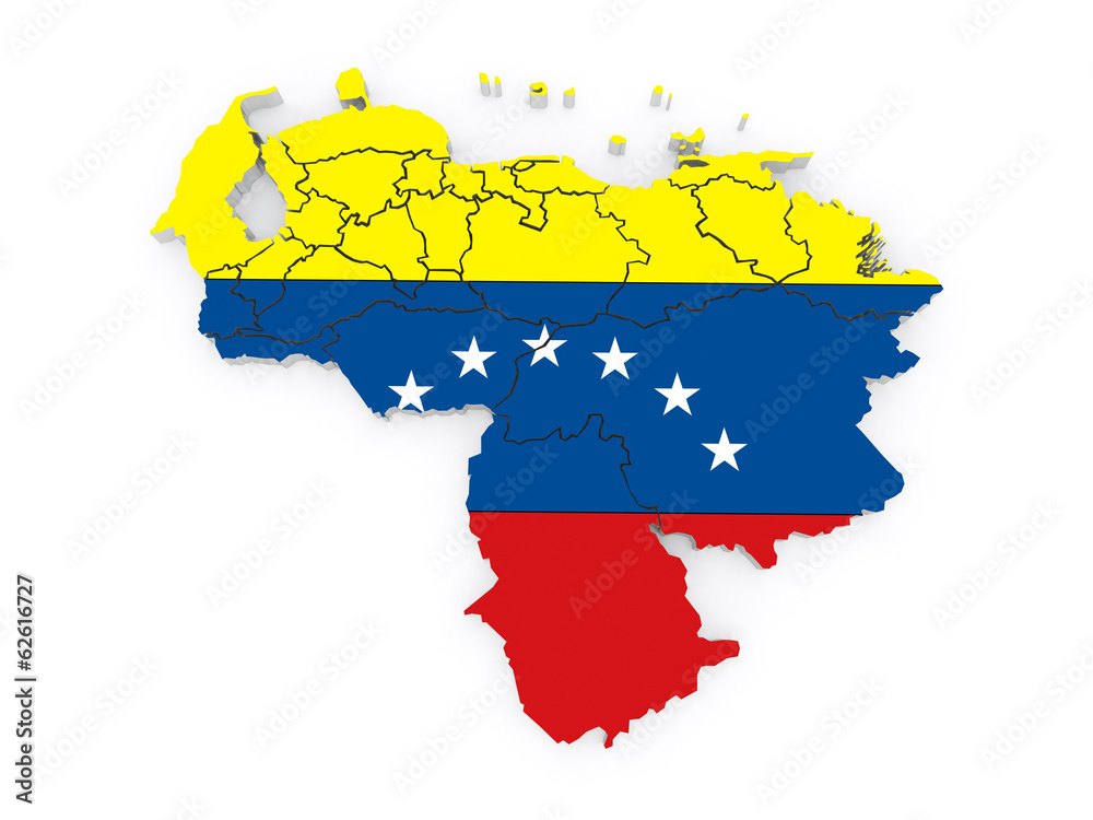 Obraz premium Map of Venezuela.