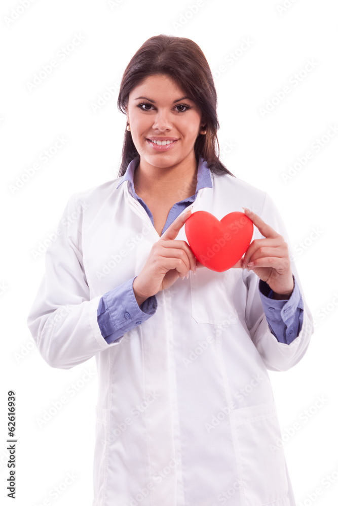 Smiling nurse isolated on white Smiling nurse isolated on white