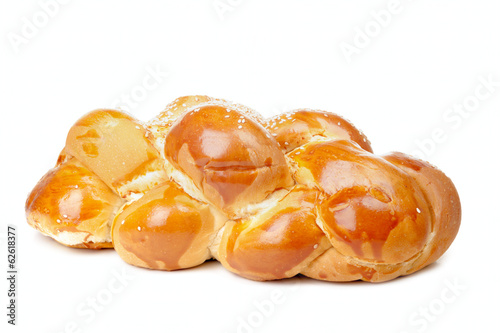 Lonely light braided challah with seeds photo