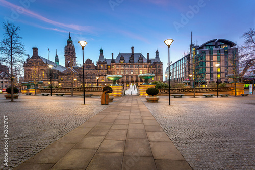 Sheffield Town hall Panoramic view