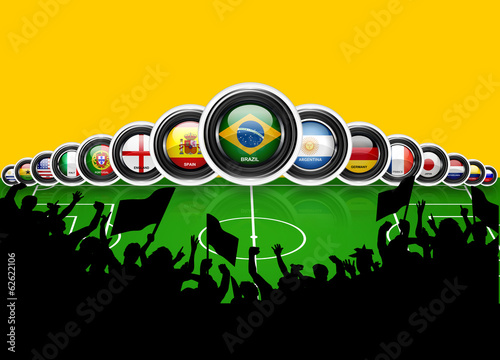 World Cup Brazil 2014 flags countries