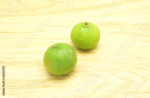 Green lime one white backgroune