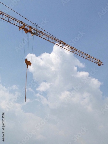 Tower crane and sky.