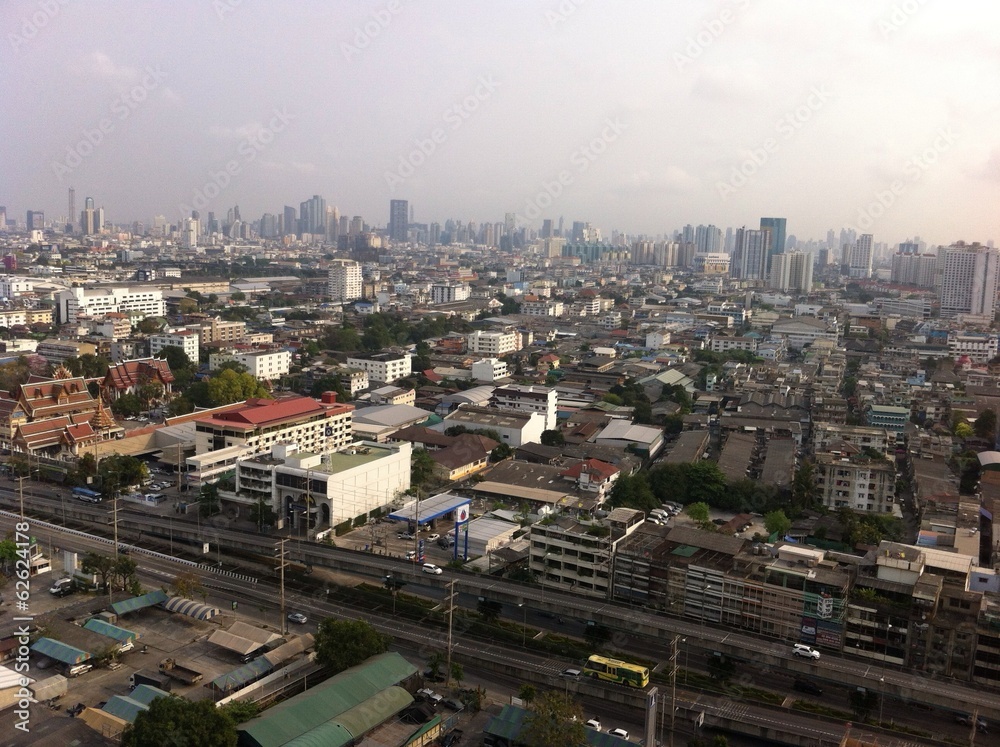 Obraz premium bangkok skyline in the morning