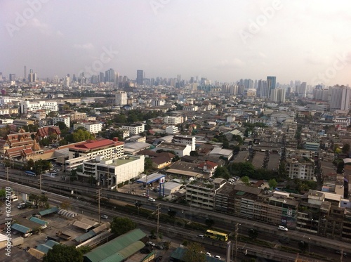 bangkok skyline in the morning