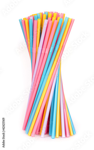 Colorful drinking straws.