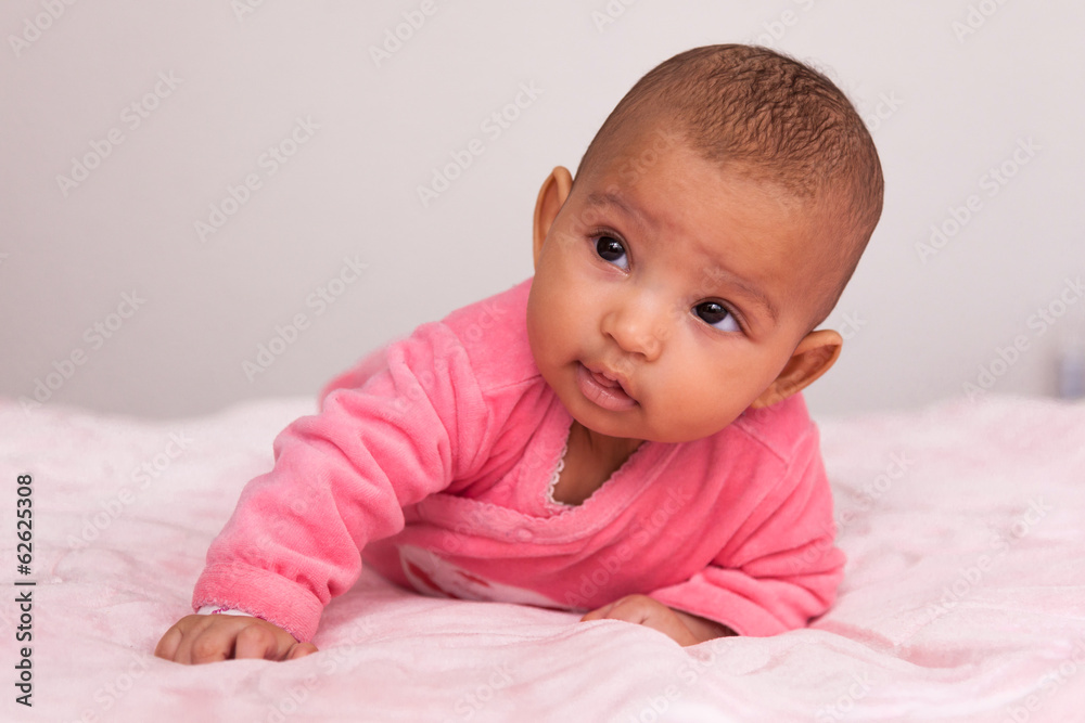 Adorable little african american baby girl - Black people Adorable little african american baby girl - Black people