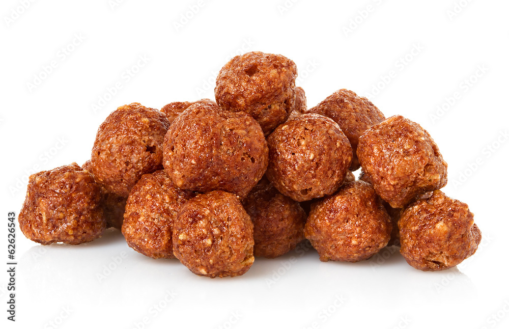 dry cereal for breakfast, isolated on white dry cereal for breakfast, isolated on white