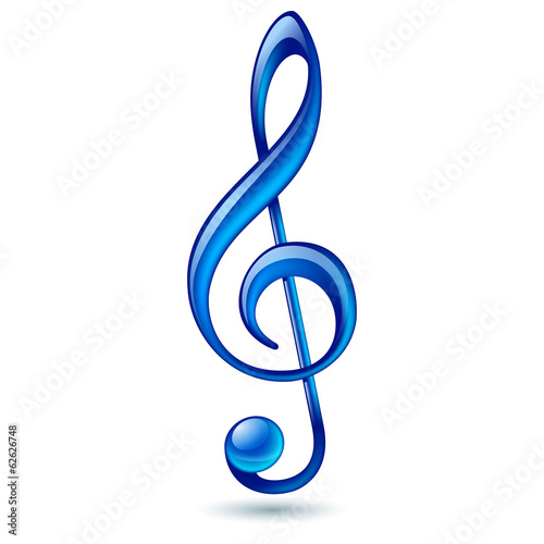 Blue treble clef