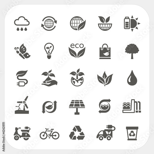 Ecology icons set