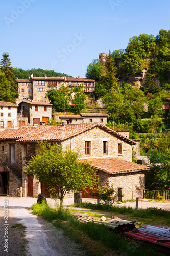 view of Rupit - Catalan village in Pyrenees