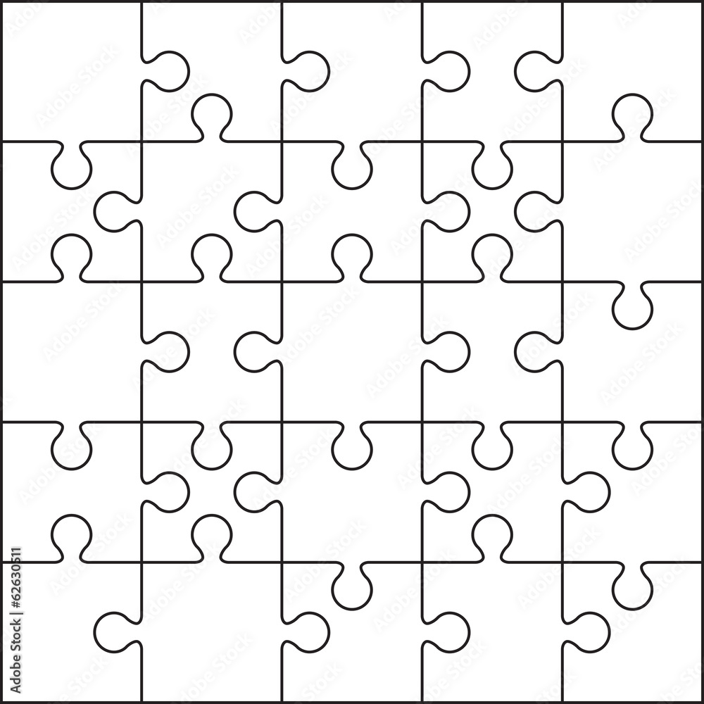 25 Jigsaw puzzle blank template or cutting guidelines 25 Jigsaw puzzle blank template or cutting guidelines