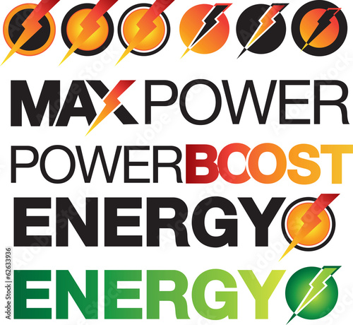 icons and symbols for power and energy