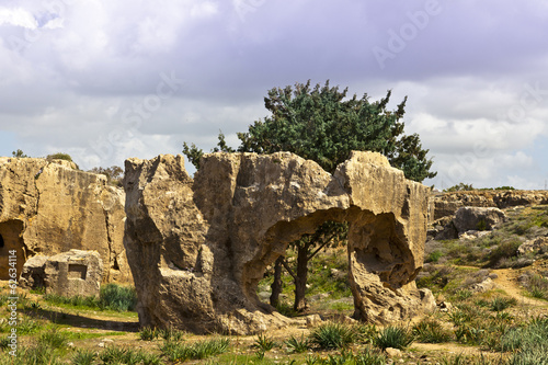 Archaeological site of the Tombs of the Kings in Paphos, Cyprus.
