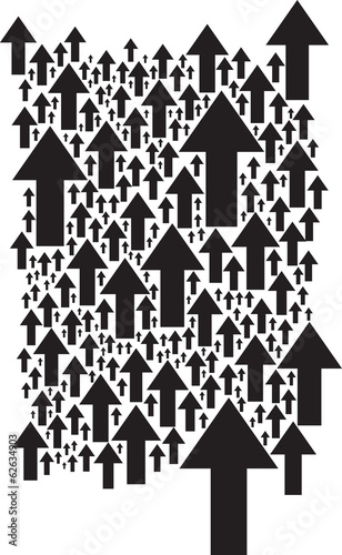 black arrows on a white background
