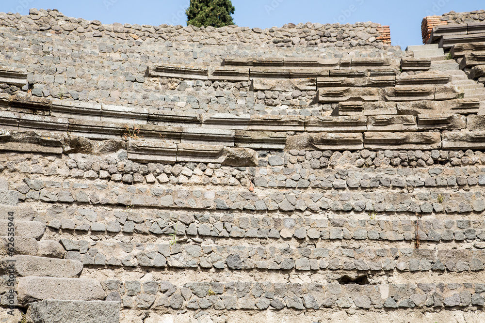 Stone and Mortar Wall in Pompeii