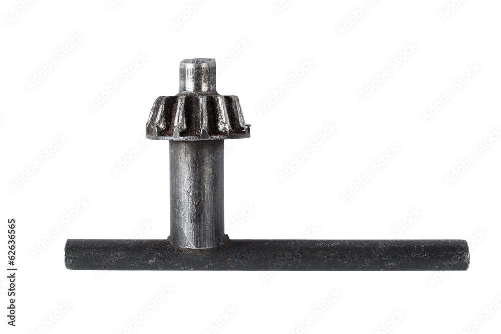 Drill key on white Drill key on white