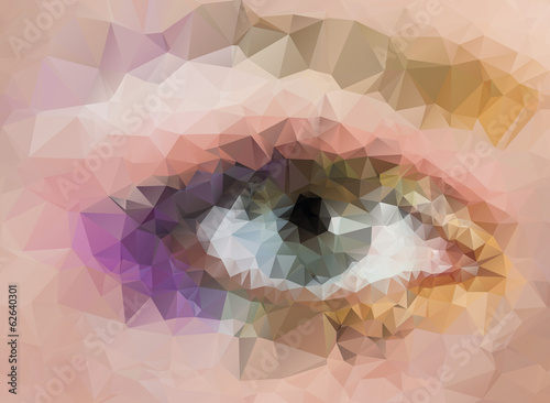 Female eye-origami style