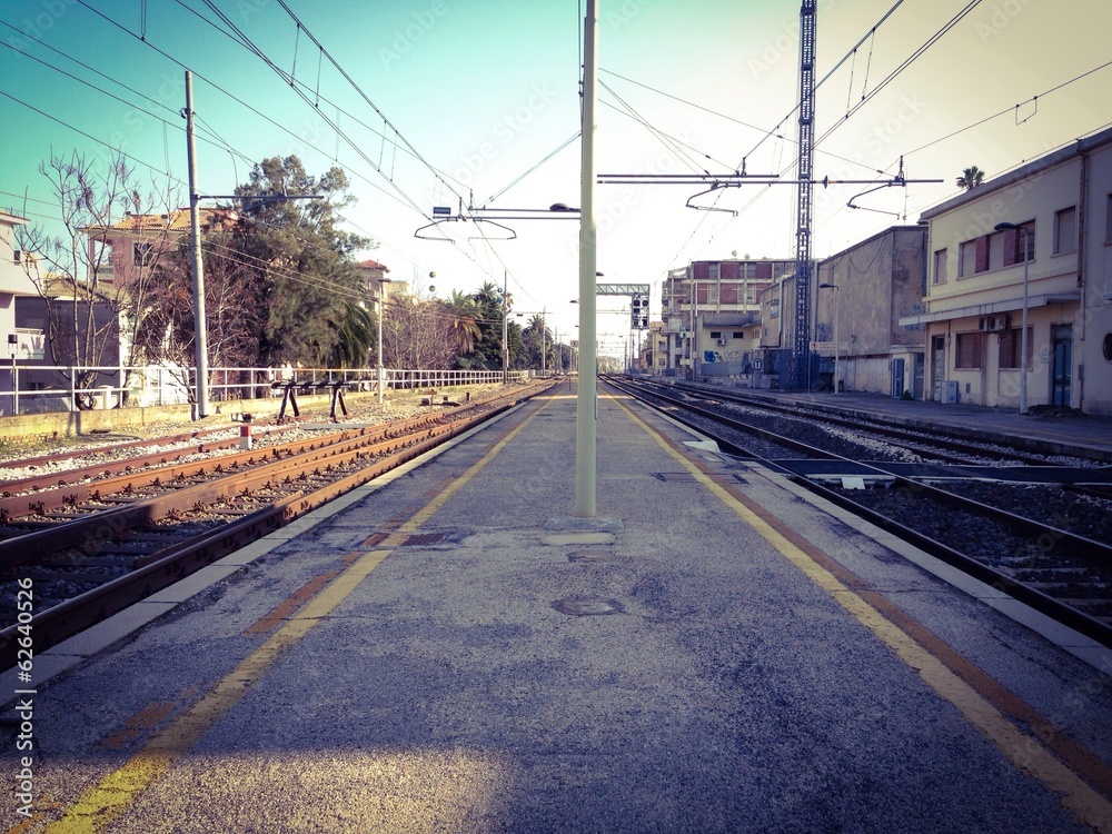 View of Italian railway station