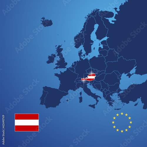 Austria map cover vector