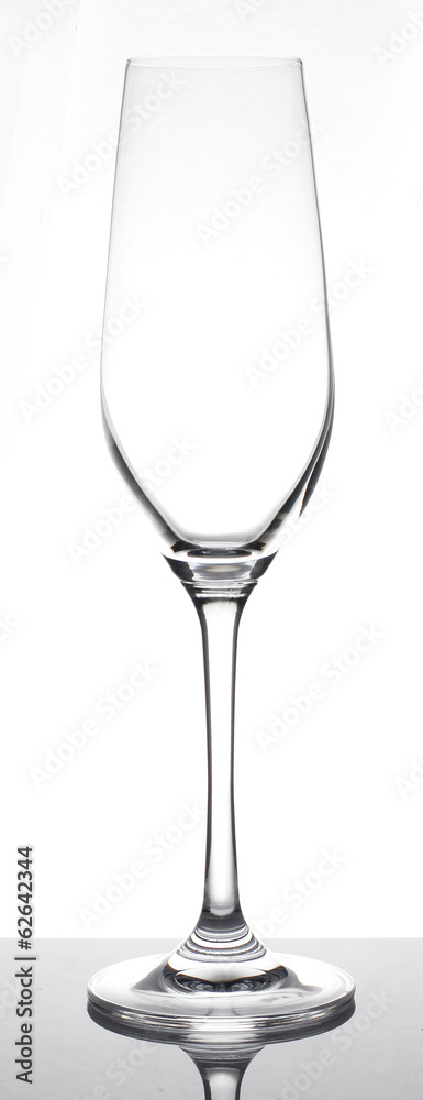 Empty Champagne Glass on White background Empty Champagne Glass on White background