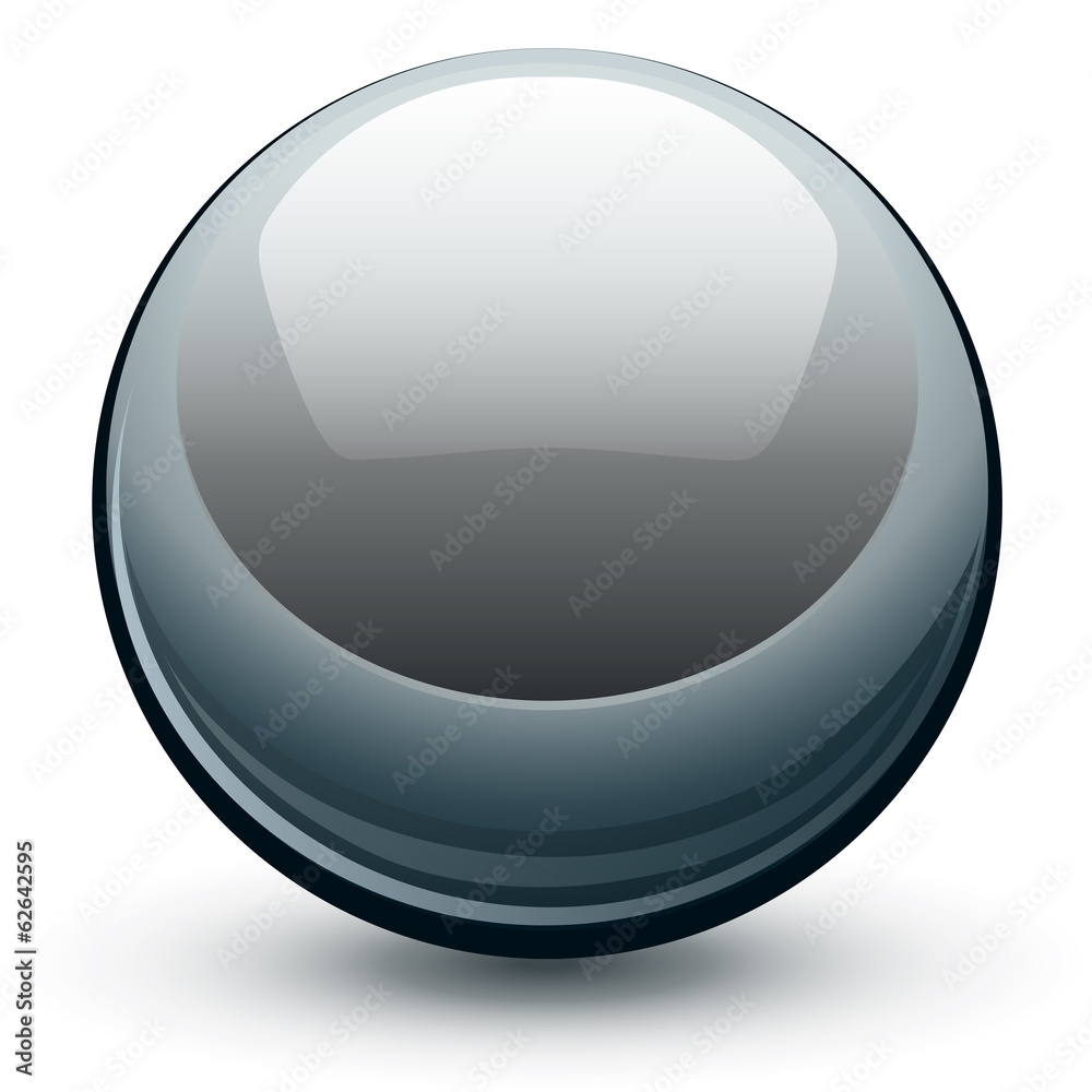 Vector metallic chrome sphere, metal glossy ball. Vector metallic chrome sphere, metal glossy ball.